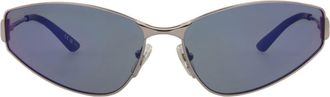 Balenciaga 65mm Cat Eye Sunglasses in Ruthenium Ruthenium Violet at Nordstrom Rack