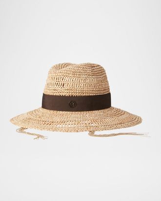 Maison Michel Kate Crochet Chain Fedora Hat