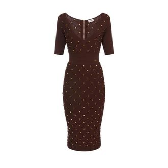 Elisabetta Franchi Mujer, Vestidos, Marrón, Talla: M