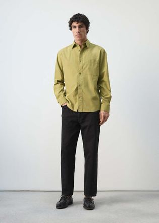 Mango Camicia 100% cotone relaxed fit oliva - Uomo - XXL - MANGO MAN