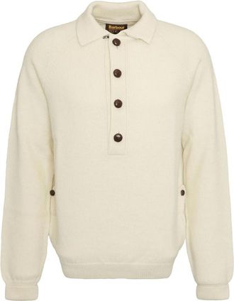 Barbour Truien & Vesten, Heren, Beige, S, Wol, Gebreide Trui Krijt