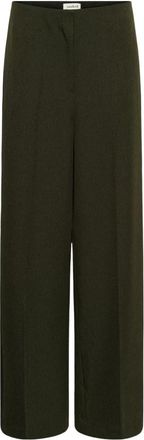Soaked In Luxury Wijde broek - Dames - Wijde Broeken - Groen - XS - Broeken