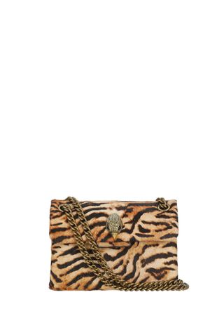 Kurt Geiger Tiger Pony Skin Rhinestone Accents Mini Shoulder Bag