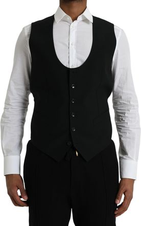 Dolce & Gabbana Mens Classic Wool Vest Black - Size EU 50 (Mens)