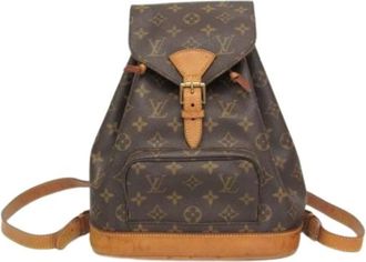 Louis Vuitton Pre-owned Montsouris MM Rugzak - Dames - Vintage Rugzakken - Bruin - ONE Size - Vintage