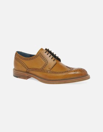 Barker Mens Bailey II Mens Derby Brogues - Brown - Size: 7.5