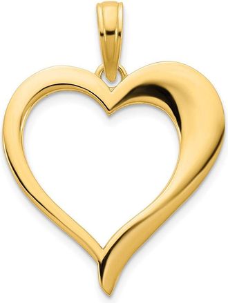 Diamond2Deal 14k Yellow Gold Open Heart Pendant