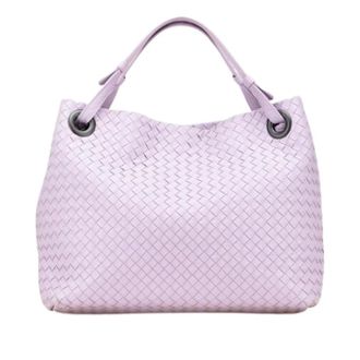 Bottega Veneta Pre-owned Handbags, female, Purple, Size: ONE SIZE Pre-owned Leather Tote