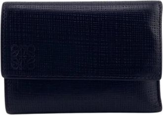 Loewe Pre-owned Linnen Portemonnee - unisex - Vintage Accessoires - Zwart - ONE Size - Linnen - Vintage