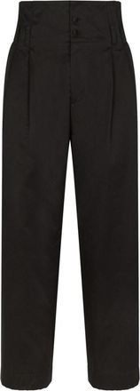 Dolce & Gabbana high-waisted pleated cotton trousers - men - Cotton - 46 - Black