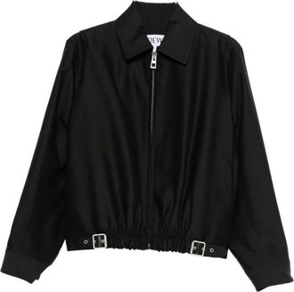 Loewe Wollen jas met riem van zijde - Dames - Zomerjassen - Zwart - 2XS - Wol - Jassen