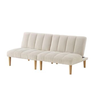 Urban Meuble Sof&aacute; cama de 2 plazas, 167 cm, de pana beige