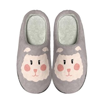 Generic [Warm Upgrade] Womens Warm Slippers Soft and Comfortable Warm Your Feet in Winter Womens Booties Slippers Outdoor (Grey, 6.5)