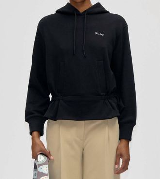 Stine Goya Cinched Waist Sweatshirt In Black