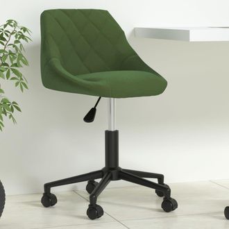 vidaXL Vidaxl - Silla De Oficina Giratoria De Terciopelo Verde Oscuro