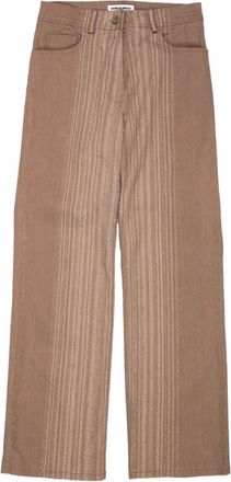 Anne Isabella Jeans con effetto laser-cut - Marrone