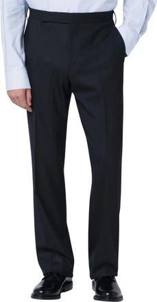 Lardini Suit Trousers, male, Blue, M, Blue Wool Trousers with Elastane