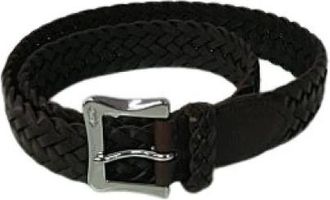 J & M Davidson Gevlochten Envelop Gesp Riem - Dames - Riemen - Bruin - 80 CM - Leer - Accessoires