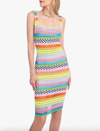 Black Halo Inka Sheath Dress In Passion Punch