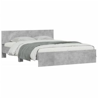 Berkfield Home Durable Bed Frame without Mattress Concrete Grey 150x200 cm King Size