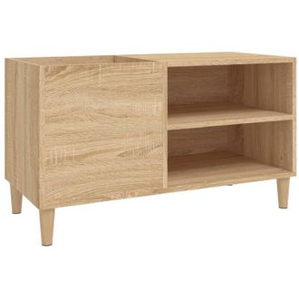 vidaXL Vidaxl - Mueble Discos Madera Contrachapada Roble Sonoma 84,5x38x48 Cm