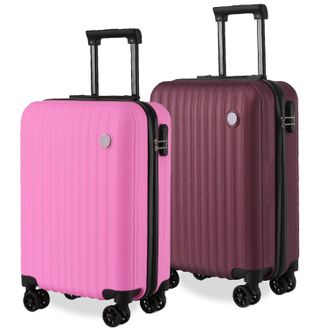 Infinity Leather Harde Cabinekoffer 36 x 22 x 56 cm Bagage Geschikt voor Easyjet, Ryanair, Wizzair