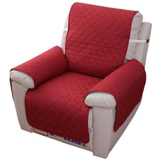 OEM Funda Acolchada Antideslizante Para Sill&oacute;n Reclinable, Impermeable, Para Sof&aacute; De 1 Plaza, Ideal Para Mascotas (rojo) - Crezuo