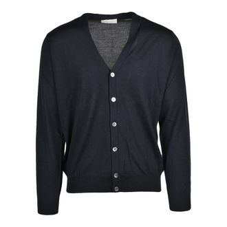 FILIPPO DE LAURENTIIS Cardigan - Heren - Truien - Groen - Maat: S Wol