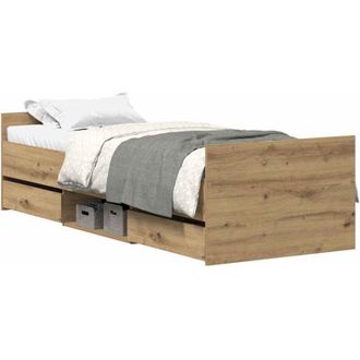 vidaXL Vidaxl - Bed Frame without Mattress Artisan Oak 100x200cm Engineered Wood