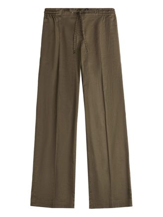 Fay Wide-Leg Drawstring Seam Detailing Pants