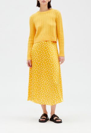 Claudie Pierlot Jupe midi soie jaune