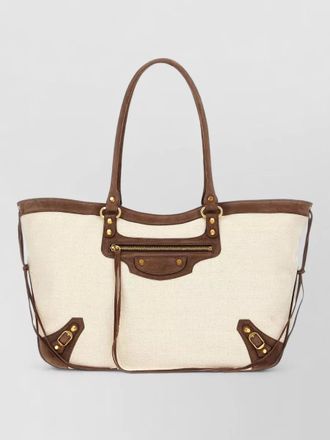 Balenciaga medium le city canvas shoulder tote bag