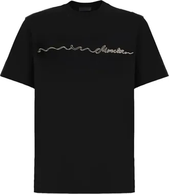 Moncler Short Sleeves Emerized Jersey T-Shirt