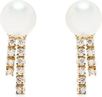 Mizuki 18kt yellow gold pearl earring - women - 18kt Gold - One Size
