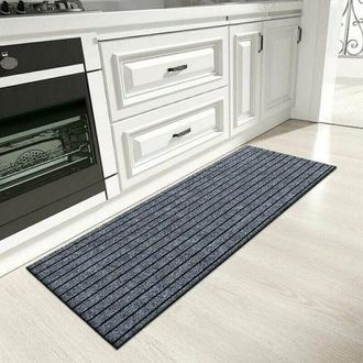 OEM Alfombra De Cocina De 50 X 150 Cm, Lavable Y Antideslizante, Con Almohadillas De Goma, Ideal Para Recibidor, Cocina, Entrada O Pasillo (gris)