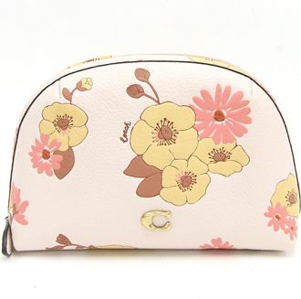 Coach Light Pink Multi-Color Leather Pouch (Pre-Owned)