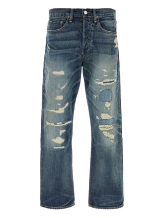 Polo Ralph Lauren ripped-detail jeans - men - Cotton - 31/32 - Blue