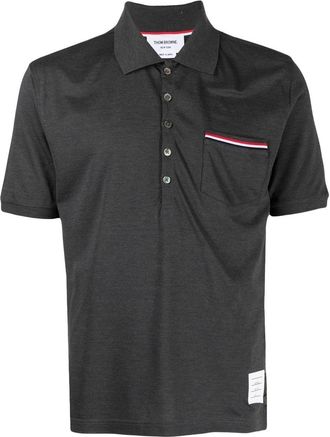 Thom Browne Thom Browne RWB Piqu&eacute;-Poloshirt mit Taschenbesatz