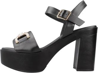 Repo Sandalia Tira - Dames - Sandalen met hakken - Zwart - 40 EU - Leer - Schoenen