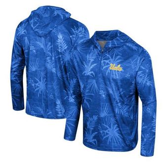 Colosseum Mens Colosseum Blue UCLA Bruins Palms Printed Lightweight Quarter-Zip Hooded Top at Nordstrom, Size Large