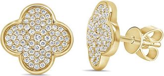 Sabrina Designs 14K 1.63 Ct. Tw. Diamond Clover Stud Earrings