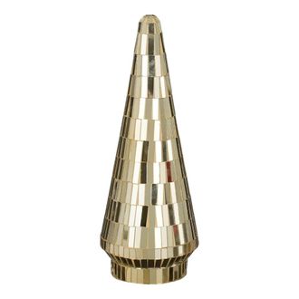 house of seasons &Aacute;rbol de navidad decorativo oro h33xb13xl13cm