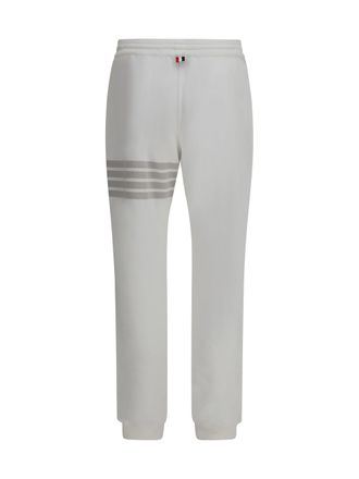 Thom Browne Striped Cotton Joggers - White