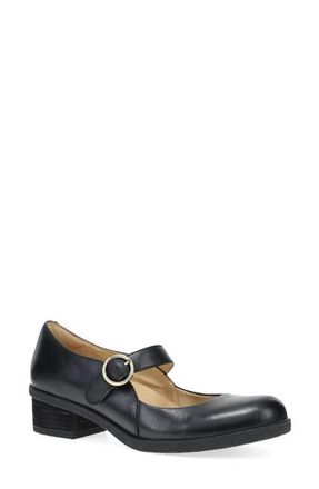 Dansko Deirdra Waterproof Mary Jane Pump in Black Waterproof Burnished at Nordstrom, Size 8.5-9Us