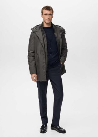 Mango Parka trapuntato water repellent smontabile grigio - Uomo - XXL - MANGO MAN