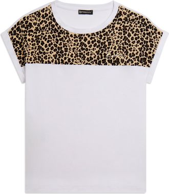 Freddy T-shirt Manica Corta con Dettaglio Animalier sulle Spalle