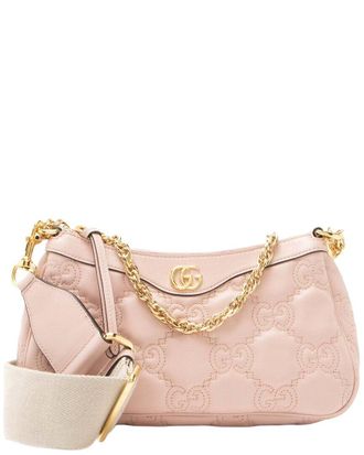 Gucci Pink Jumbo Gg Matelasse Leather Chain Small Crossbody (Authentic Pre- Loved)