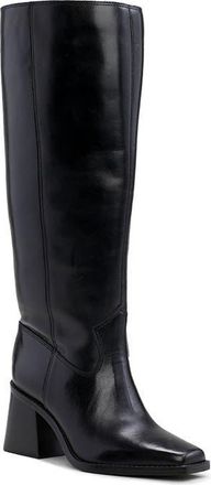 Vince Camuto Sangeti Knee High Boot in Black Leather at Nordstrom, Size 9.5 Ext Calf