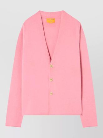 Guest In Residence striped slim-fit cashmere long-sleeve polo cardigan