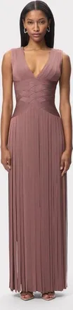 H&eacute;rve L&eacute;ger The Harlow Gown in Biscotti at Nordstrom, Size Xx-Small